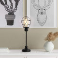 Geometric Desk Lamp with Metal Wire Cage